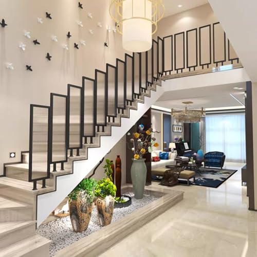 Escalera de hierro forjado estable con balaustres seguros 6