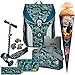 DerDieDas MONSTER TRUCK ErgoFlex MAX Schulranzen-Set mit BUTTONS 7tlg. mit SCHULTÜTE - Balance-Scooter mit Leucht-Rädern GRATIS DAZU