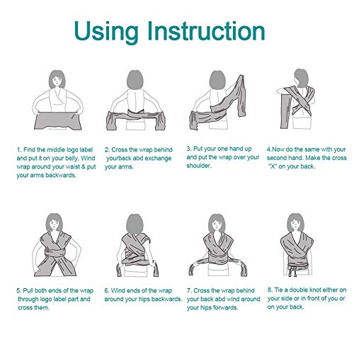 Babytragetuch: elastische All-in-1 Babytrage, leicht, atmungsaktiv, weich. Umhüllung für Babys für Freisprecheinrichtung (Grau) - Image 4