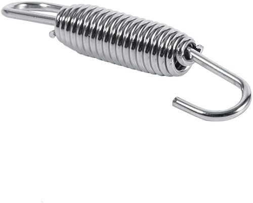 Miniatura 6 de Keenso 2 resortes de tubo de escape de motocicleta, sistema de escape totalmente giratorio, resortes de montaje de acero inoxidable