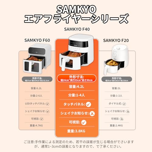 SAMKYO ノンフライヤー F40 の商品画像 6