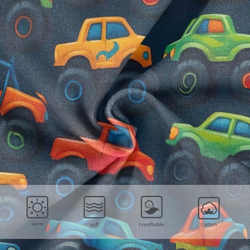 Cotton Toddler Girls Underwear Cute Monster Trucks Dark Blue Girl Panties Cute Print Briefs Kids Undies 2t3