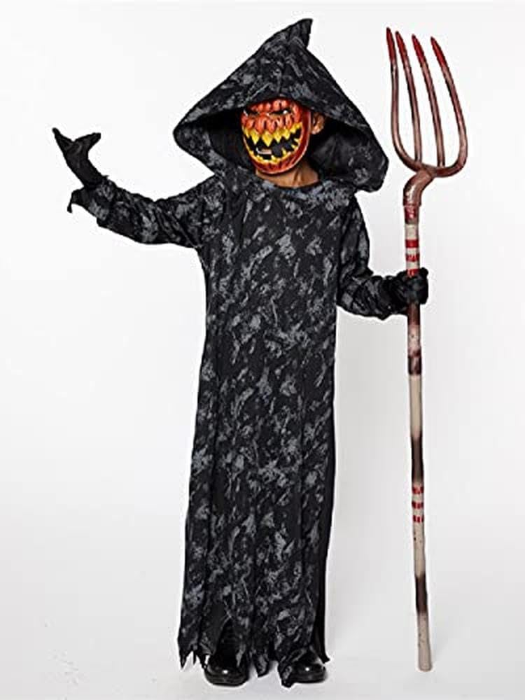 Childs Pumpkin Reaper Boy Halloween Costume (Age 11-12 Years)
