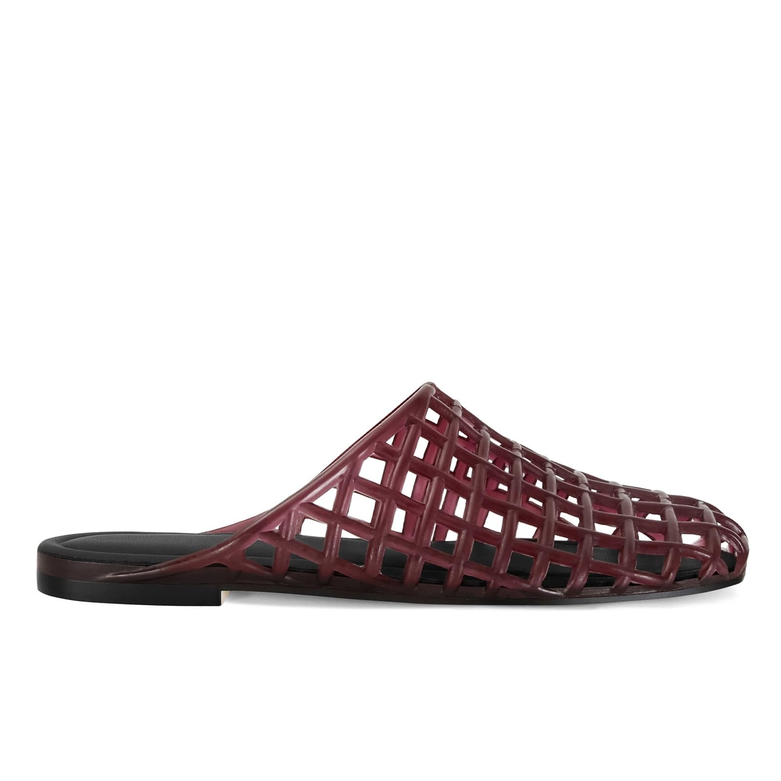 Clear Jelly Flats for Women Closed Toe Mesh Hollow Jellies Mule Sandals Slip On Jelly Slides Casual Comfortable Summer Beach Slipper Sandals-image-36