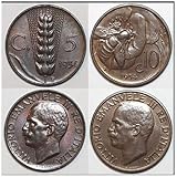Antique Bronze Coins of Italy w King, Honey Bee, Wheat