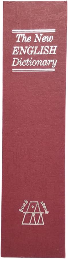 Book Safe Box Dictionary Diversion Lock Box with Key Closing - Portable Book Safe - Store Money, Jewelry, and Other Documents (Large (10.5" x 8.00" x 2.75"), Red)