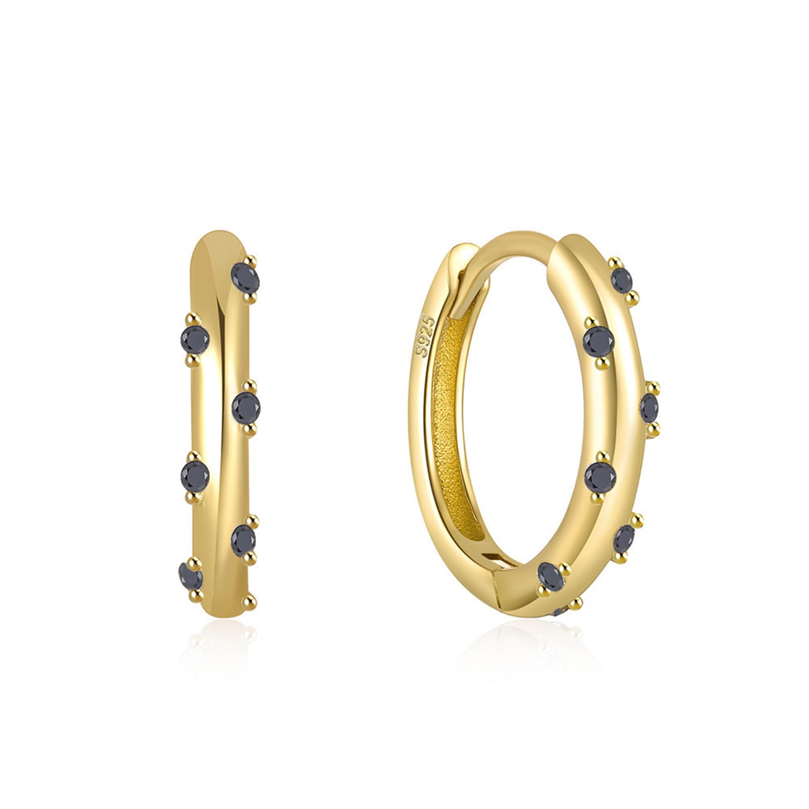Orecchini Argento 925 Orecchini A Cerchio Di Zircone Argento Orecchini Da Donna A Cerchio