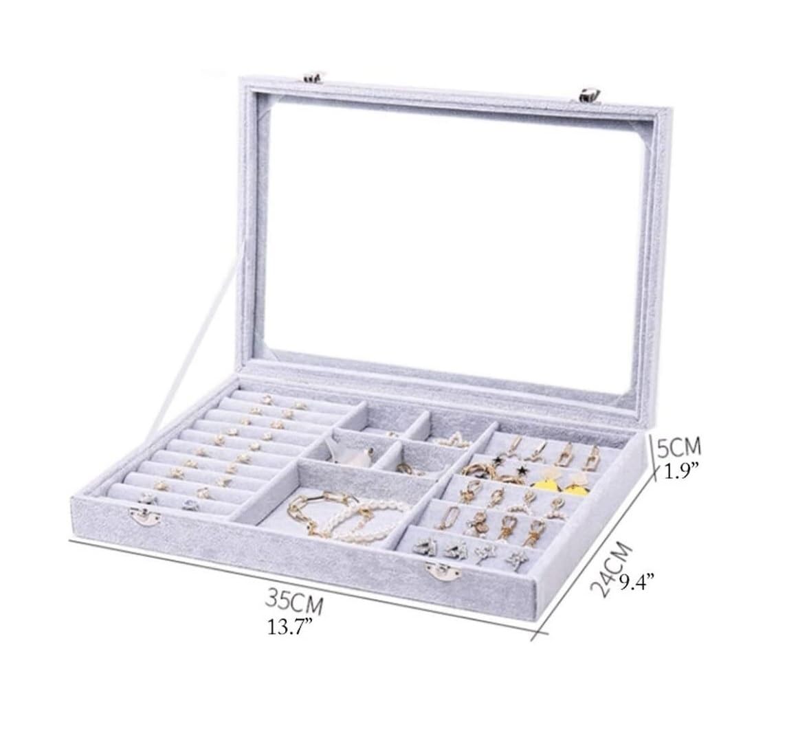 Portagioie Vetrina Negozio Portagioie Con Coperchio Vetro - Foto 10