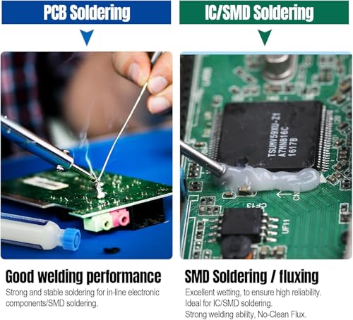 Image of SCHOFIC UV-559 No-clean Halogen-free Soldering Flux Paste for Electronics, BGA Repair, 10mL Syringe