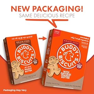 Buddy Biscuits 14 oz Box of Grain-Free Crunchy Dog Treats Made with Natural Peanut Butter Buddy Biscuits 14 oz Box of Grain Free Crunchy Dog Treats Made with Natural Peanut Butter