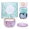 Candle Gifts – Scented Candles Christmas Gift Set for Women, 4 Packs Aromatherapy Candles for Home Scented, 120H Long Burning Natural Soy Wax Candles Set for Birthday, Mother’s Day, Valentine’s Day