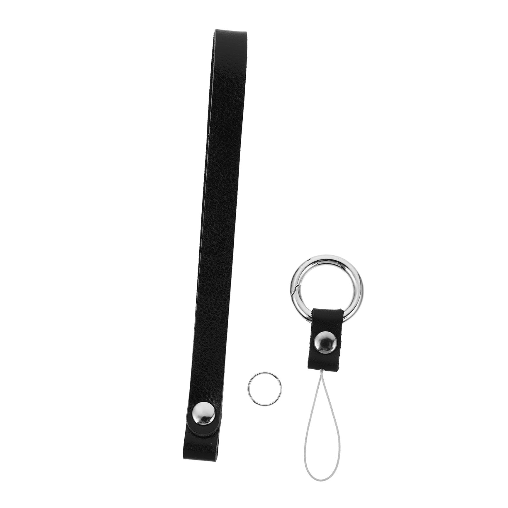 WOONEKY Cinturino da Polso Nero con Anello per Cellulare e Fotocamera Laccio Mano Anti-smarrimento Facile da Installare e Rimuovere Accessorio Multifunzionale per Smartphone e Chiavi