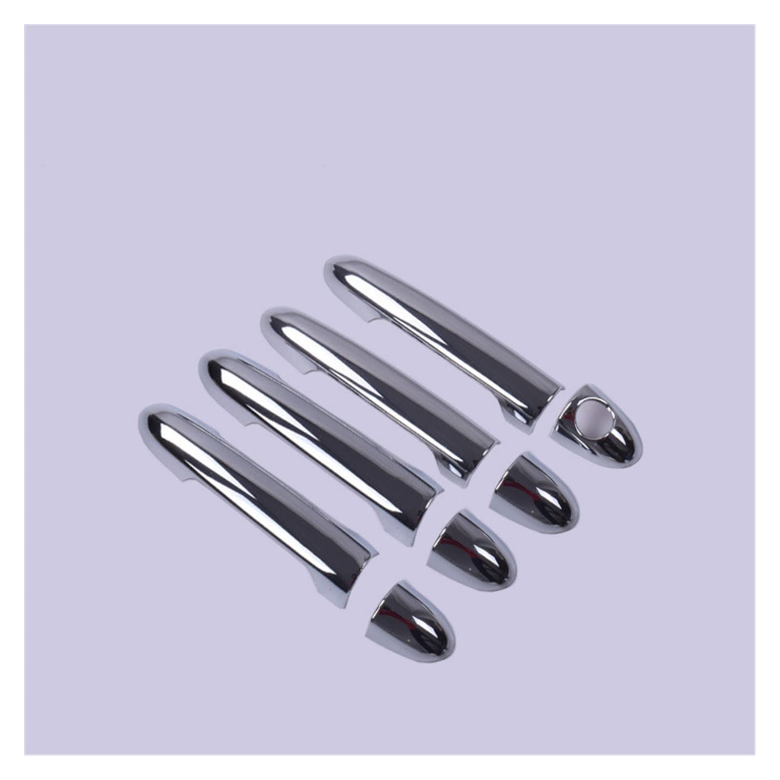 Qwqthgs One Color Car Exterior Door Handle Cap For Kia Rio All Pride 4D 5D 2012-2017 Chrome Car Door Handle Cover Trim Sticker Styling Accessories(1 Keyhole No Button)