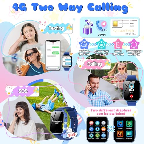 Mokast X62 4G Kids Smart Watch For Boys Girls - Kids Phone Smartwatches thumb #1