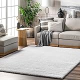 nuLOOM Gynel Contemporary Shag Area Rug, 5x8, Snow White
