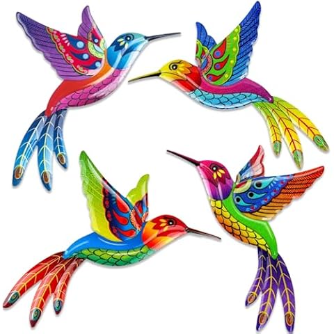 Giyiprpi 4 Pack 3D Hummingbird Wall Art Cover