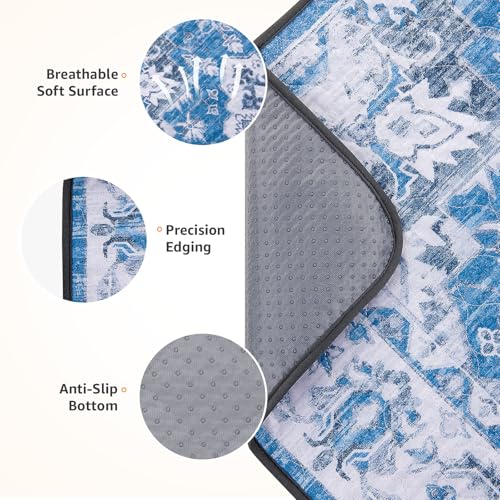 Image of LOOBANI Washable Pee Pads for Dogs, 2 Pack Super Absorbent Reusable Puppy Pads Leakproof Dog Traning Pads, Waterproof Non-Slip Whelping Pad for Floor, Playpen, Crate, Couch-72 x72 (Blue)