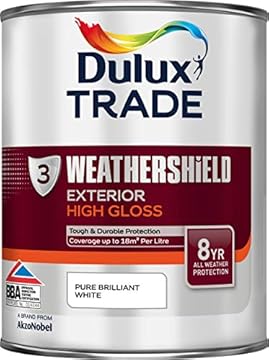 Dulux Trade Weathershield Exterior High Gloss White 1 Litre