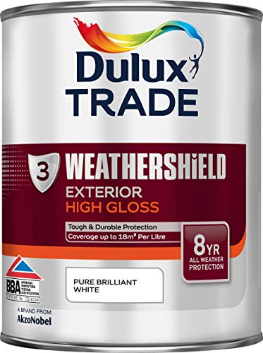 Dulux Trade Weathershield Exterior High Gloss White 1 Litre