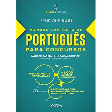 Capa do livro Manual Completo de Português para Concursos - 4ª Ed - 2024