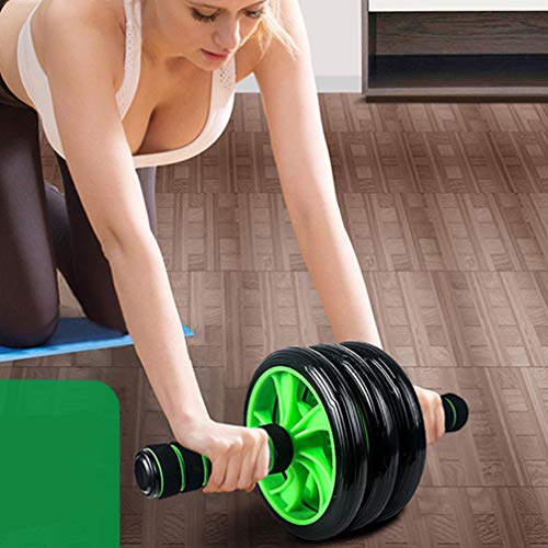 BESPORTBLE Kit de exercício de 3 rodas com alça antiderrapante, ferramenta de treinamento abdominal,