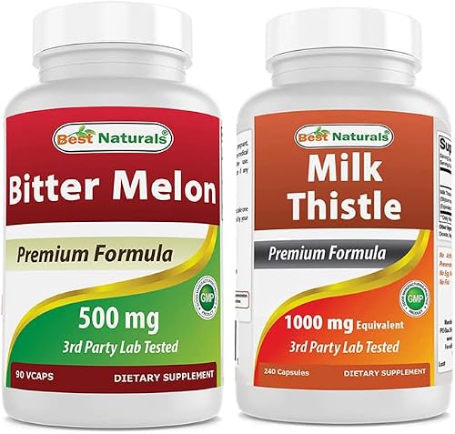 Best Naturals Bitter Melon 500 mg & Milk Thistle Extract 1000mg
