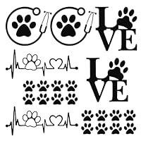 GORGECRAFT Adesivi Per Auto Con Impronte Di Zampe E Cuore – 8 Fogli, 4 Stili, Riflettenti E Impermeabili, Per Paraurti, Finestre, Computer, Decorazioni Tema Animali