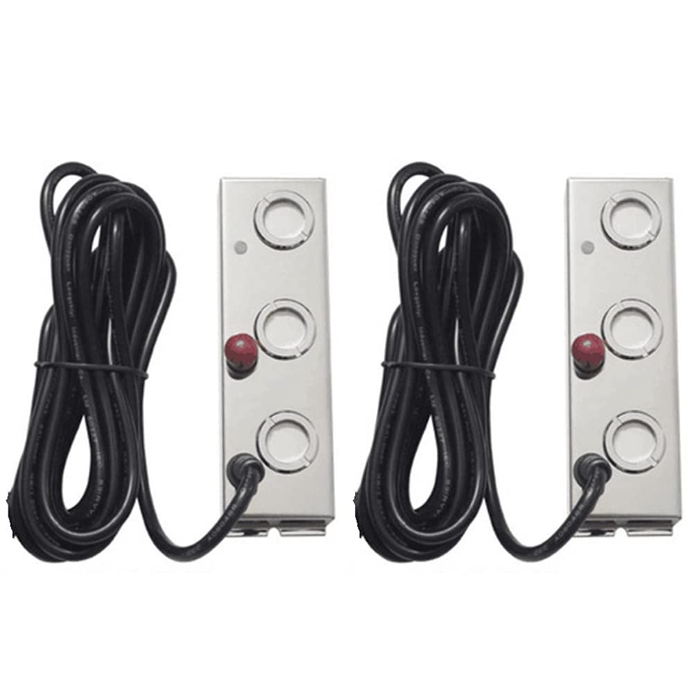 Aundhegrtt 2X 3 Head Ultrasonic Mist Maker Fogger Stainless Steel Humidifier Aeromist Hydroponics Nebulizer