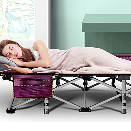 Image of ABORON Camping Cot for Adult 28 inch Extra Wide, Heavy-Duty 1200D Oxford Cot for Sleeping, Portable Folding Camp Bed with Mat & Carry Bag