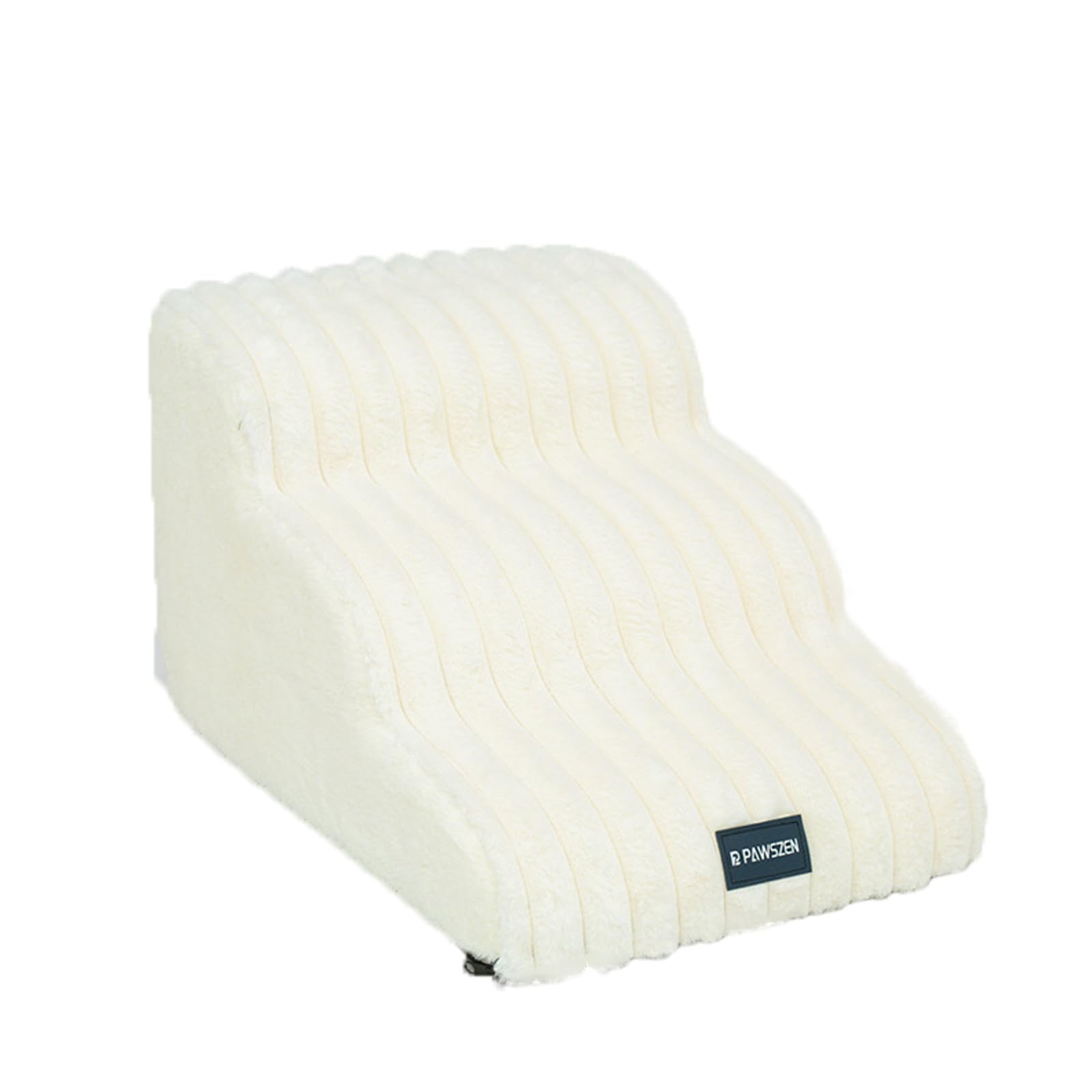 Galatée Escalera para Mascotas, Fabricada En Terciopelo y Esponja Resistente, con Base Antideslizante y Funda Lavable y Extraíble. Apta para Gatos y Perros(Escalera Blanca de Tres peldaños)