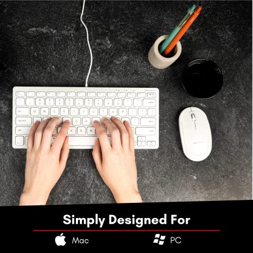 Macally Wireless Bluetooth Mouse For Mac, Macbook Pro/Air, Ipad, And Pc - Quiet Click And Comfortable Wireless Mouse - Compatible Wireless Apple Mouse - White Laptop Mouse Bluetooth #TOP1