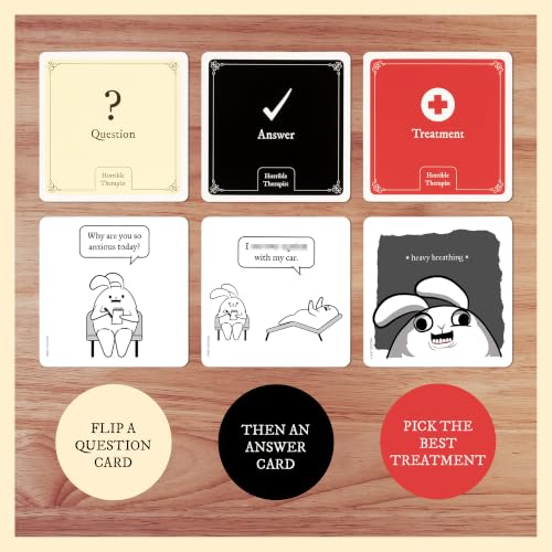Image of Horrible Therapist: Extra Horrible Edition by Exploding Kittens - A Card Game for 3-8 Players, Ages 17+ - Adult Party Game for Family Night