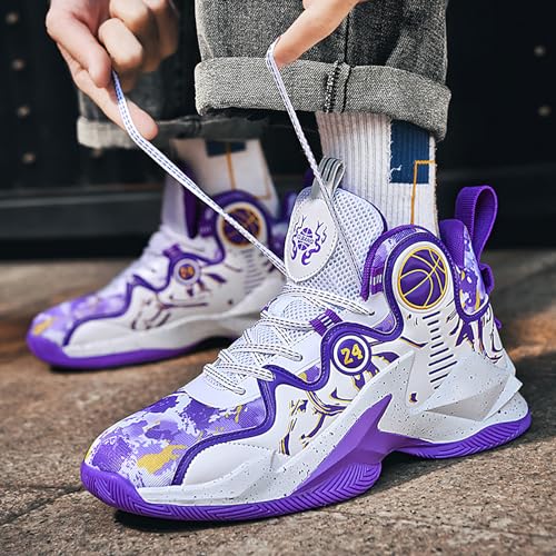 Women's Men's Basketball Shoes No-Slip Breathable Outdoor Shoes Fashion Graffiti Training Shoes4