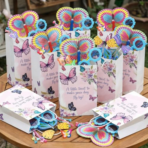 Image of Party Propz Butterfly Return Gift Bag for Birthday - 70 Pcs Gifts Bag with Butterfly Theme Partyfavors, Birthday Return Gifts For Kids, Ring for Girls, Eyeglasses, Keychain