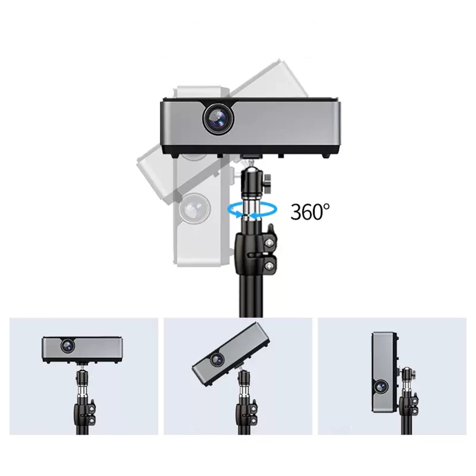 Soporte Para Proyector Soporte universal for proyector Piso Trípode doméstico con bandeja Estante de almacenamiento Trípode Proyector Soporte de cabecera Levantamiento Universal Mesa de colocación ver