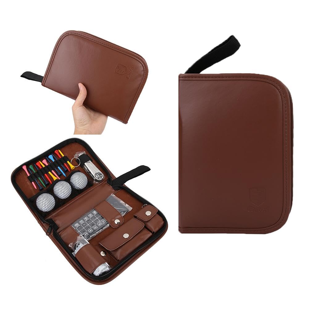 Golf Bag Strumento Kit, Kit di Attrezzi da Golf Sport Esterno di Pelle Golfista Accessori da Golf