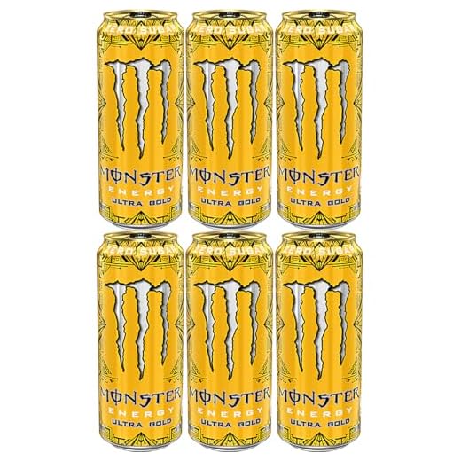6 Energético Monster Ultra Gold Pineapple 500ml Importado