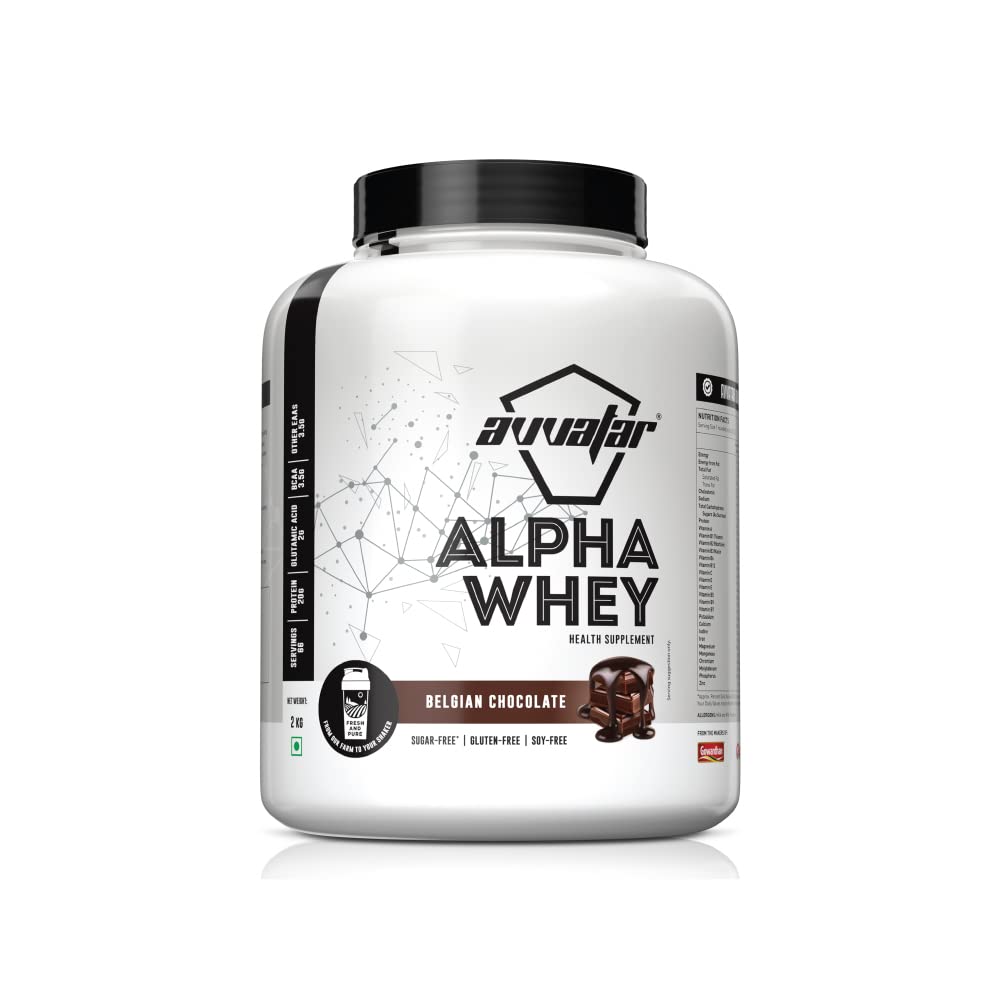 avvatar ALPHA WHEY | 2Kg | Belgian Chocolate Flavour | 20g Protein | 66 Servings (B09M3LNQ81) Amazon Price History, Amazon Price Tracker