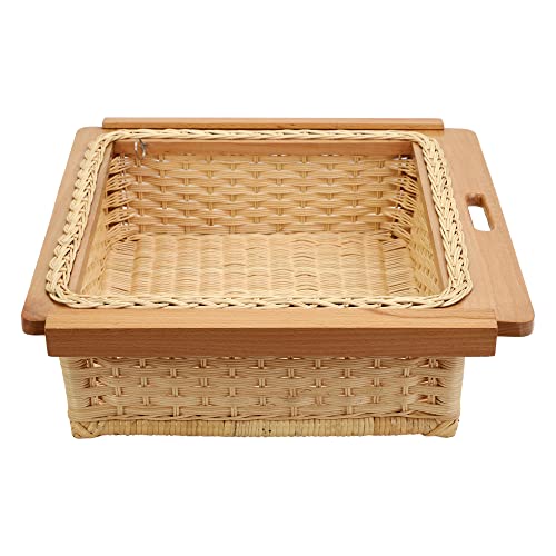 Image of Wicker Basket for Modular Kitchen For Vegetables and Fruits Storage (Size: 22 W Inches Including Channel) (22 inch W X 18 inch L X 6 inch H)