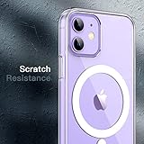 JETech Magnetic Case for iPhone 12/12 Pro 6.1-Inch Compatible with MagSafe Wireless Charging, Shockproof Phone Bumper Cover, Anti-Scratch Clear Back (Clear) - Image 7