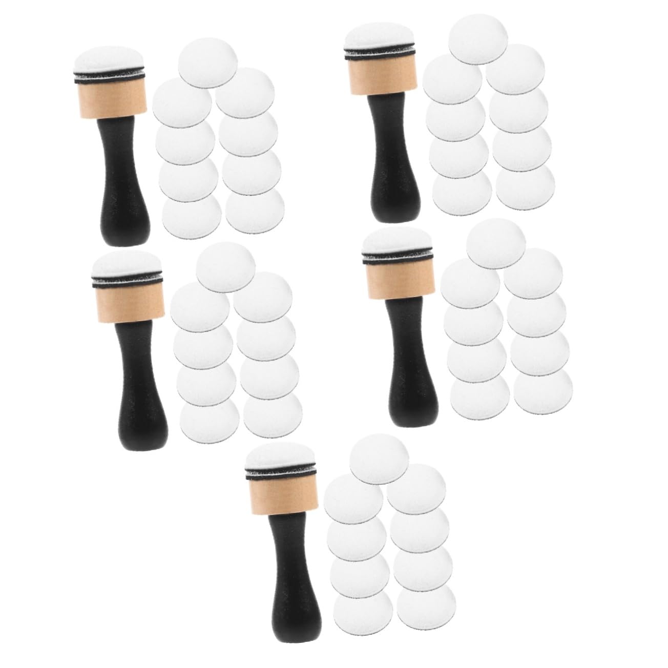 NUOBESTY 5sets Spugne Per Pittura Con Manico Spugne Decorative Per Attività Creative Per Adulti Strumenti Per Arte Fai Da Te e Attività Educative