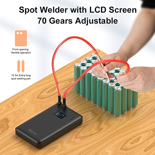 Spot Welder, 2022 Upgraded Battery Spot Welder With Lcd Screen For 18650 Battery, Faiuot 6000Mah Mini Spot Welding Machine With 80 Gear Adjust, Long Spot Welding Pen & 5M Nickel Strip #TOP1