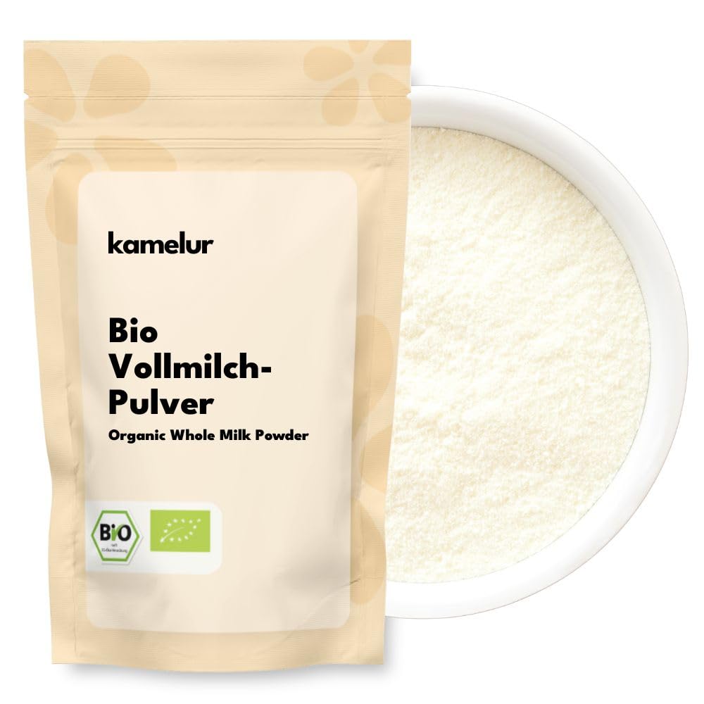 Kamelur Bio Vollmilchpulver aus Deutschland (500g) - Milchpulver für Vollmilch aus biologischer Landwirtschaft