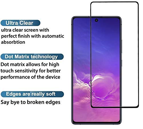 Image of Screen Protector for Samsung Galaxy F62 | M62 (Black) Tempered Glass Edge-to-Edge 6D Screen Guard With Installation Kit