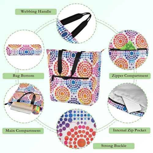 Bolsa para libros infantiles con arcoíris color rubor para compartir momentos 5