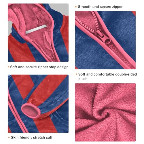 GuoChe Stripes Red Blue Baby Boy Fleece Jacket3