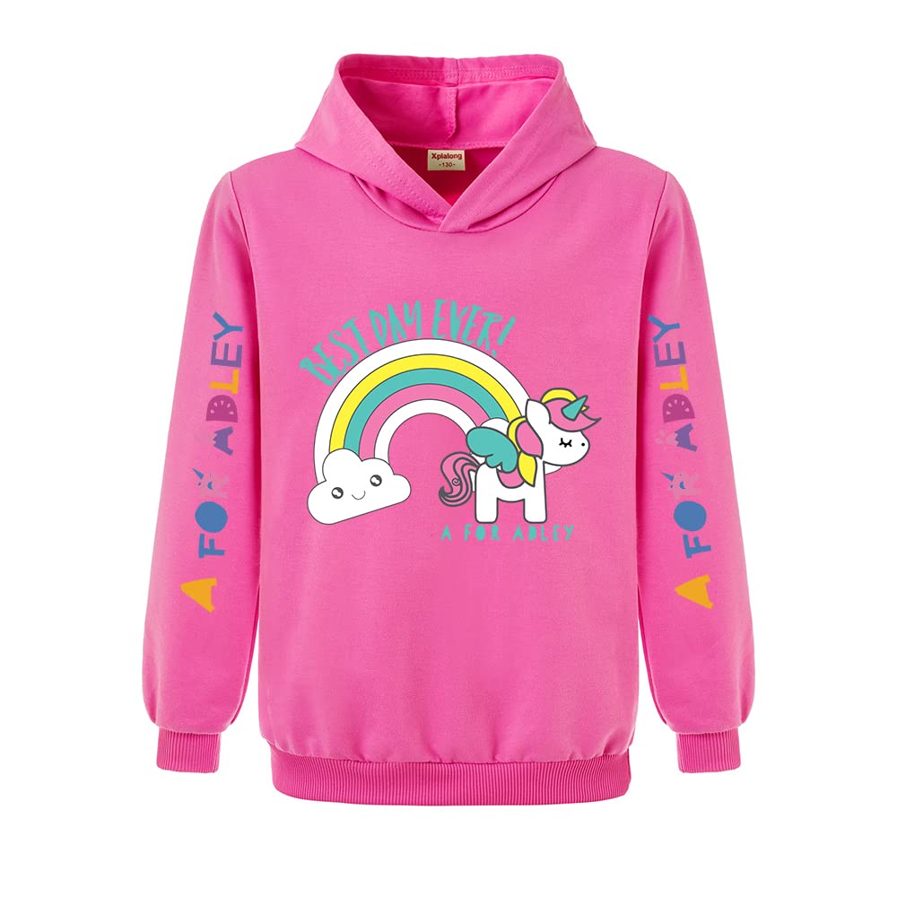 XpialongA for Adley Boys' Solid Color Pullovers Girls' Fashion Sports Hoodies Children's Casual Tops