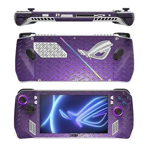 Image of MightySkins Skin Compatible with Asus ROG Ally - Purple Diamond Plate | Protective, Durable, and Unique Vinyl Decal wrap Cover | Easy to Apply
