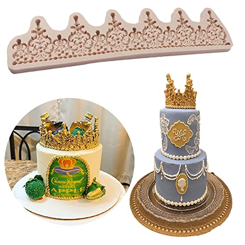 WonDerfulC Fondant Crown Cake Topper Princess Cake Mold Princess Crown Molde Cover