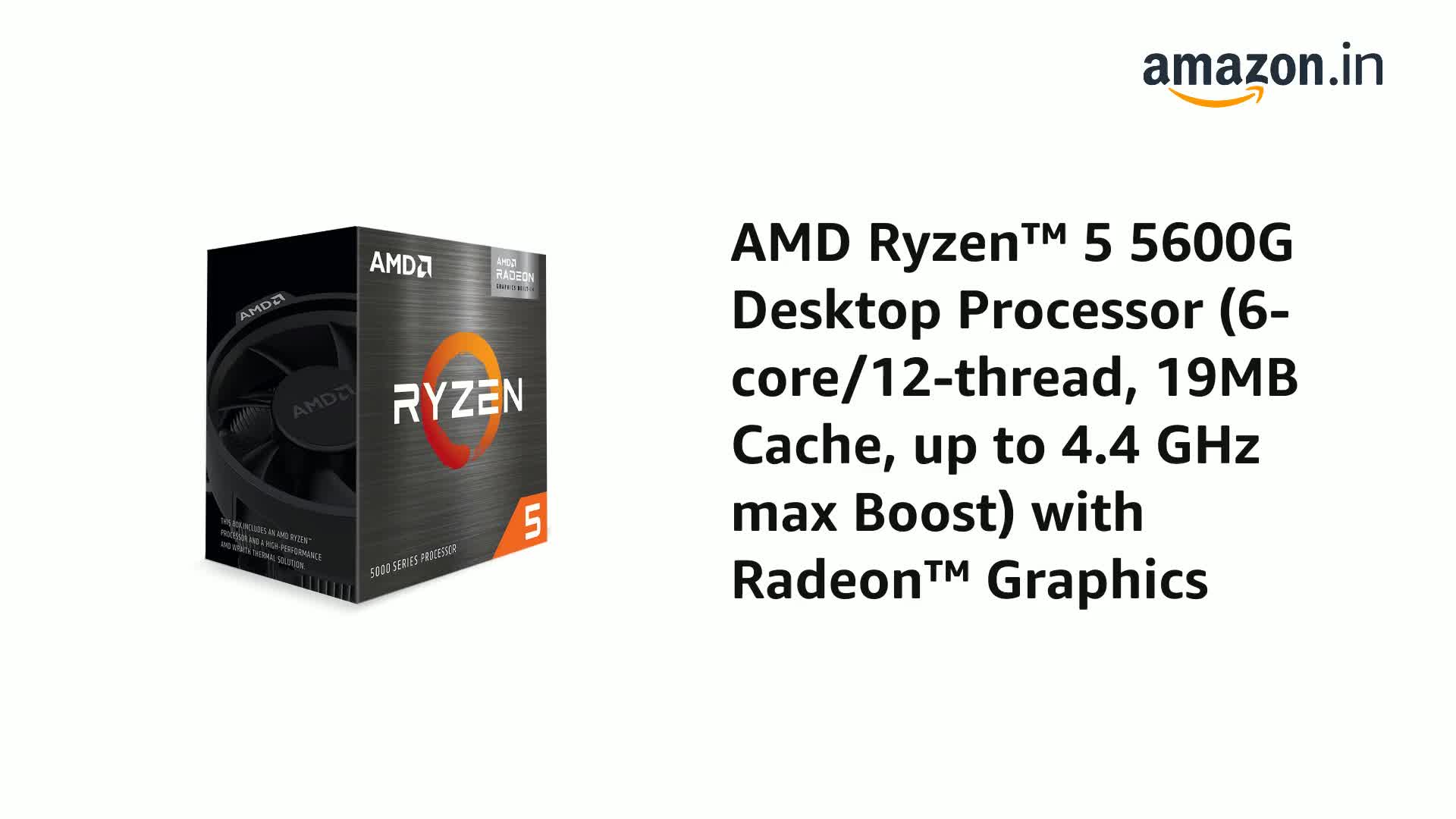 Amazon.in: Buy AMD Ryzen 5 5600G Desktop Processor with 6